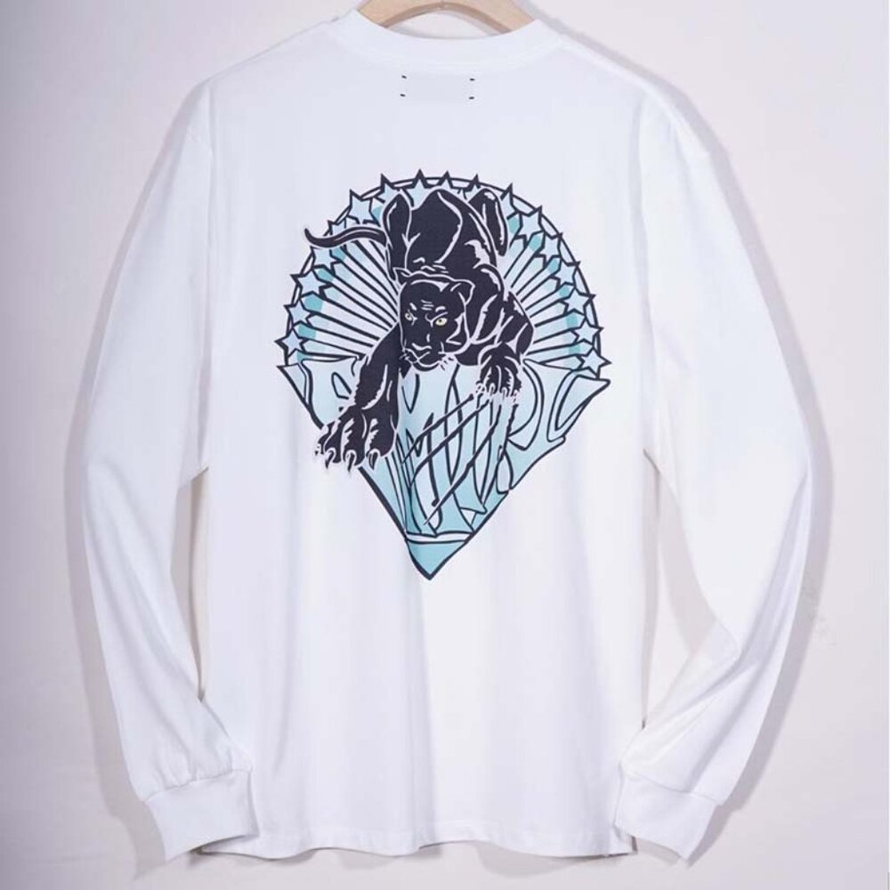 Amiri White Printed Crew Neck Long Sleeve